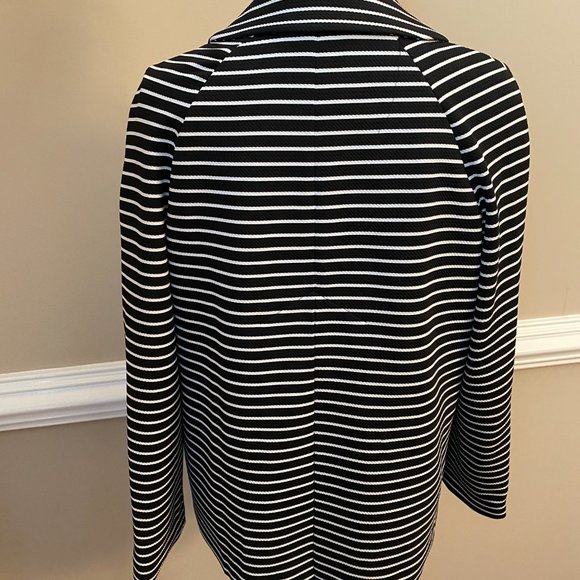 NINE WEST STRIPE JACKET BLACK SIZE 6 - Picture 2 of 5